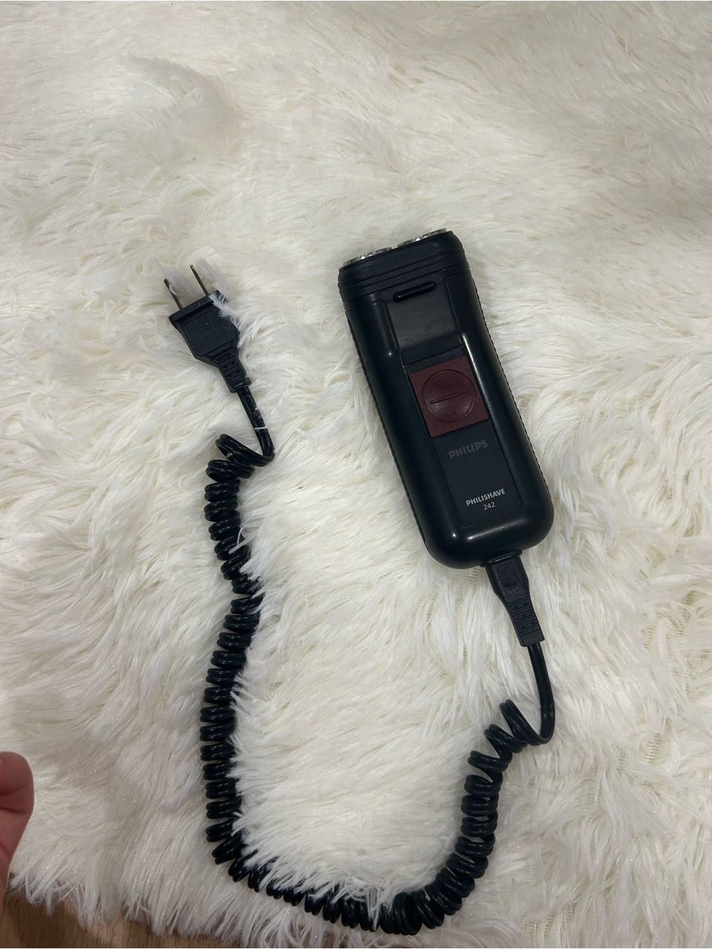 Philips Black Shaver with Maroon Power Accent